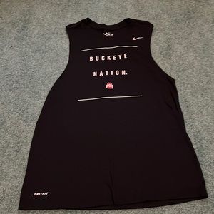Nike Dri-Fit Ohio State black “Buckeye Nation” tank top size xs